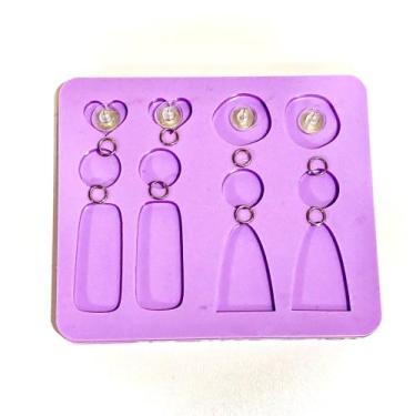 Imagem de R367 Molde de silicone brincos + acessórios resina decorar - confeitar