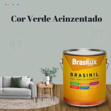 Imagem de Tinta Parede Verde Acinzentado Acrílica Brasinil 3,2l - BRASILUX, VERD