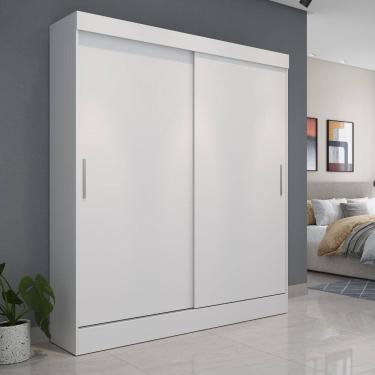 Imagem de Guarda-Roupa Solteiro 2 Portas de Correr Harry 135 cm - Branco