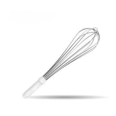 Imagem de Batedor Fouet Inox Profissional Branco 25cm 30cm 35cm 40cm Fue Creme Clara Bolo Massa(40cm)