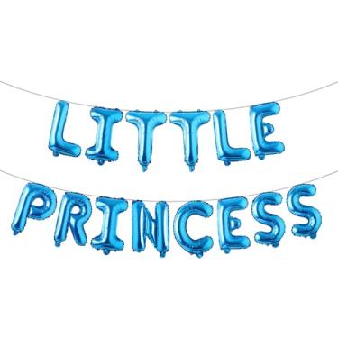 Imagem de Decoração de chá de bebê de princesinha - bandeira de balão de boas-vindas revelação de gênero e suprimentos de festa de aniversário para meninas para aniversário e festa infantil (pequena princesa)