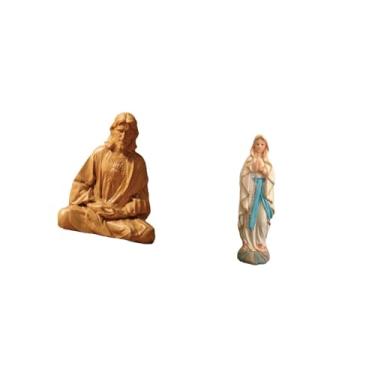 Imagem de Bothyi Estátua Da Santíssima Virgem Maria, Estatueta Do Sagrado Coração de Jesus, Obra de Arte Decorativa Colecionável para Escritório, Mesa, Corredor, Quart