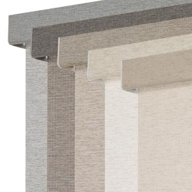 Imagem de Persilux Cortinas de rolo de filtragem de luz para persianas, sem fio, tecido de linho, tecido com isolamento térmico, persianas de proteção UV para casa, escritório, quarto, porta, filtro de luz