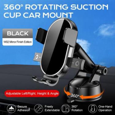 Imagem de Suporte para telefone de carro Chengquan Mirror Finish Oval Auto-Lock