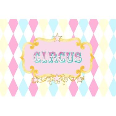 Imagem de Painel de Tecido Sublimado Circo Aquarela Mandala - Fabrika de festa, 