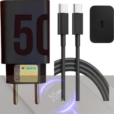 Imagem de Carregador Turbo Power 50 Tipo c Tipo C Compatível Moto G23 G24 G34 G5