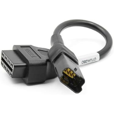 Imagem de Goliton Adaptador de cabo de diagnóstico OBD2 OBDII de 4 pinos para 16 pinos compatível com motocicleta Ducati