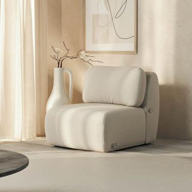 Imagem de Sofá Modular 80cm sem Braço Orla Cabecasa Madeiramadeira Espuma do Mar