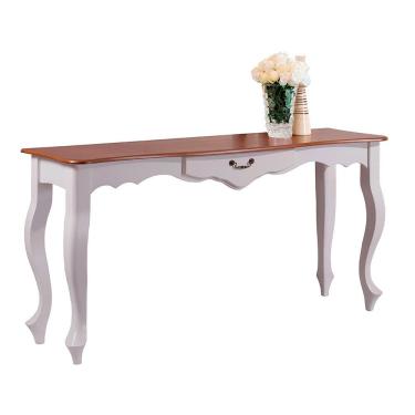 Imagem de Aparador de Sala 116cm com Pés Luis XV e 1 Gaveta 70810 Linz Móveis - Off White/Imbuia Glazer