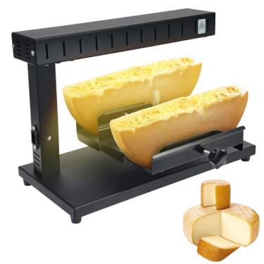 Imagem de XXUNYNUIN Máquina elétrica de derretimento de queijo Raclette 750W para derreter queijo com altura ajustável