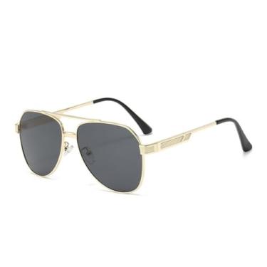 Imagem de HCPIHF Óculos de sol polarizados para dirigir, masculino, armação de metal, feminino (TYJ158-4)