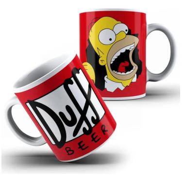 Imagem de Caneca Xícara de Porcelana Cerâmica Simp sons Duf f Bea r MD1 - Caseta