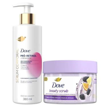 Imagem de Kit Dove Sabonete Esfoliante Beauty Scrub Amora + Sérum Corporal Pró-R