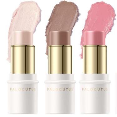 Imagem de Conjunto de maquiagem Falocutus Contour Stick com iluminador e blush x