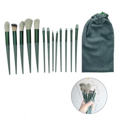 Imagem de Pincel Kit 13 Peças Make Up Maquiagem Corretivo Base Sombra Po Compact