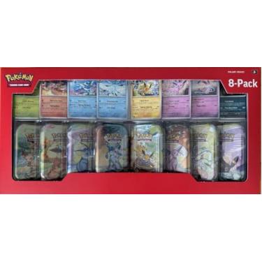 Imagem de Pokemon TCG: Scarlet & Violet: Prismatic Evolutions Mini Tin with Promo Cards (All 8 Tins) - 2 Packs Per Tin