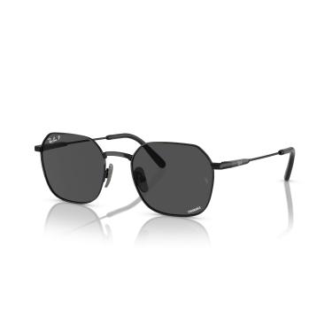 Imagem de Óculos de Sol Ray-Ban Polarizado Jim Titanium 0RB8094 9267K8 Tam 53 / Preto - Lentes Cinza