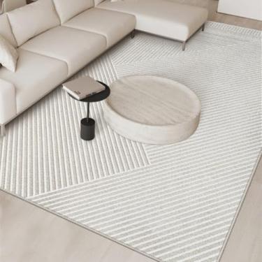 Imagem de Tapetes de estilo para sala de estar, tapete macio e fofo para sala de estar, tapete grosso e felpudo para vestiário, decoração de quarto de grande área (140x200 cm/G)