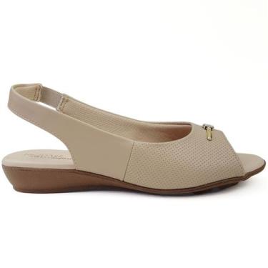 Imagem de Sandália Baixa Leve Modare Ultra Conforto Elástico Pés Secos, 35, Bege