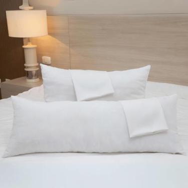 Imagem de Travesseiro Criança 45x65cm Mais Body Pillow Infantil 35x90cm Com 2 Ca