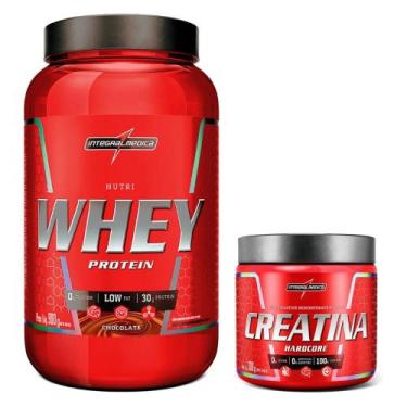 Imagem de Kit Creatina Hardcore 300g Hipercalórico Nutriwhey Super Mass Gainer 9
