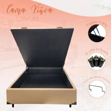 Imagem de Cama Viuva Box Baú 128x188 - So1clique, Bege