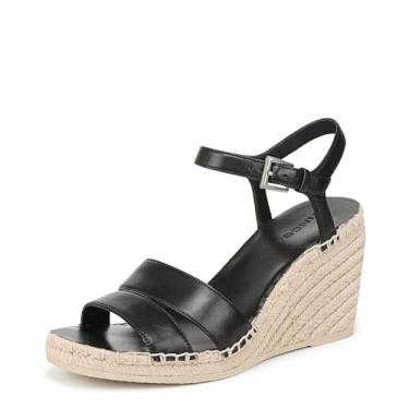 Imagem de Vince Sandália feminina Gwen Espadrille Wedge, Couro preto, 39