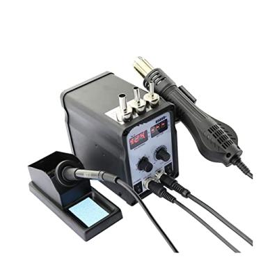 Imagem de Estação de solda 8586D + display digital 2 em 1 ferro de solda elétrico + estação de retrabalho SMD com pistola de ar quente (cor: conjunto-1)