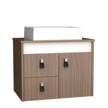 Imagem de Gabinete Para Banheiro Tech 2g 60cm Suspenso Branco