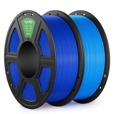 Imagem de Filamento de impressora 3D Deeplee PLA PRO 1,75 mm azul e azul celeste