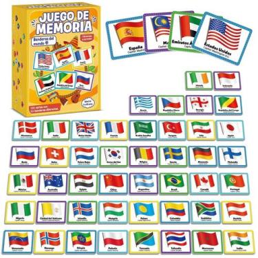 Imagem de Jogo Memory Matching gisgfim Flags of The World 50 Pairs