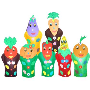 Imagem de Fantoches Legumes - Feltro e Eva - Colorido - 1271 - Carlu