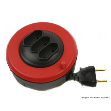 Imagem de Extensão Eletrica Retratil 5 Metros Pop Spin Daneva 3 Tomada