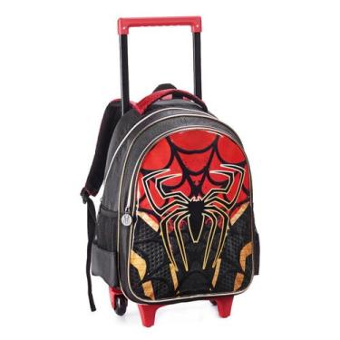 Imagem de Mochila C/ Rodas Infantil Bolsa Escolar Menino Aranha Spider - Denlex,
