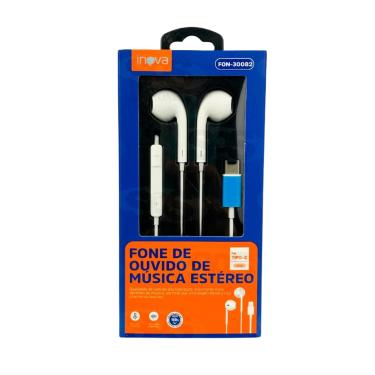 Imagem de Fone de Ouvido Estéreo Entrada Tipo C Fon30082 - Inova
