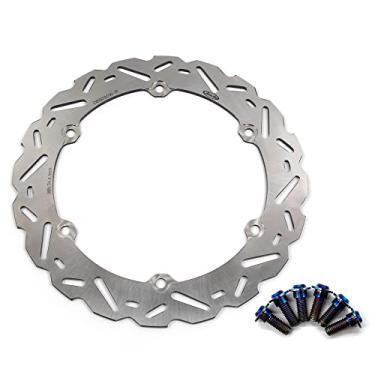 Imagem de Arashi Rotor de disco de freio dianteiro com parafusos de montagem para Honda CB400X CB400F CBR400R 13-19, CB500F 13-21, CB500F ABS 16-21, CB500X 13-18, CBR500R 13-21 ABS, acessórios de substituição