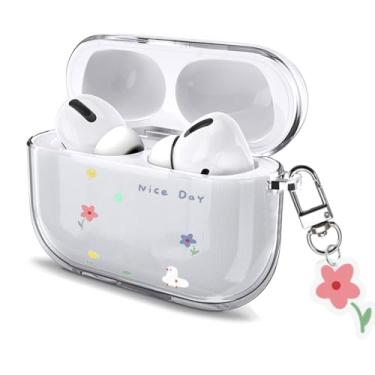 Imagem de Watefull Capa para AirPods Pro 3 fofo com chaveiro mosquetão 2025, Clear Air Pods Pro 3 capa macia com desenho animado anime kawaii com ornamento para crianças, meninos, meninas e mulheres (pato e
