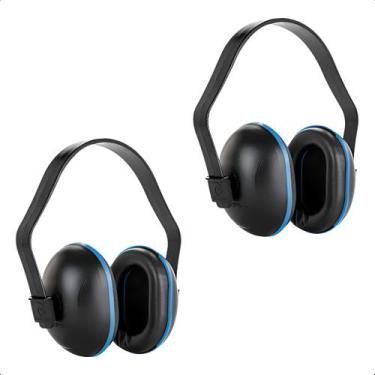 Imagem de Kit 2 Abafador De Ruído Protetor Auditivo Barulho 18 Db Epi Cor Preto 