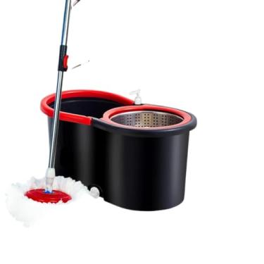 Imagem de Mop Giratorio Com Cabo De 140 Cm Cesto Em Inox Balde Centrífuga 2 Refil(Mop 14 Litros)