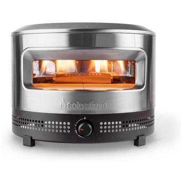 Imagem de Forno de Pizza a Gás Portátil Pi Prime com Aquecimento Potente em Aço Inoxidável e Pedra de Pizza, Solo Stove, Preto