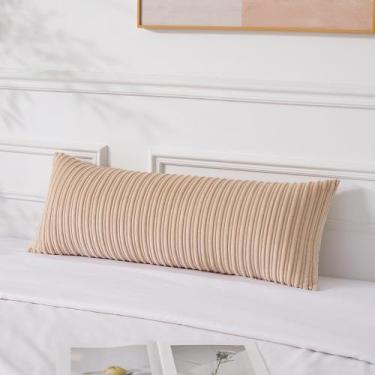 Imagem de Capa de travesseiro UGASA Soft Stripe Corduroy 36x90cm Pacote com 1 be