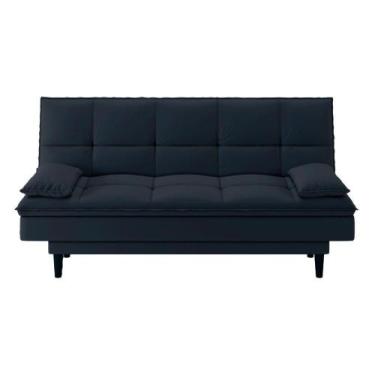 Imagem de Sofá Cama Reclinável Com 2 Almofadas Inclusas Multimóveis Cr45238 Azul