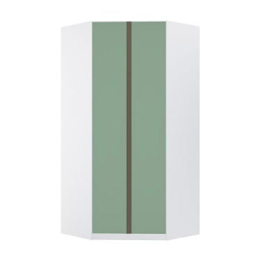 Imagem de Guarda Roupa Canto 2 Portas 111,9cm Branco Com Verde Jade