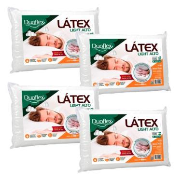 Imagem de Kit com 4 Travesseiros Alto - Látex Light - Duoflex