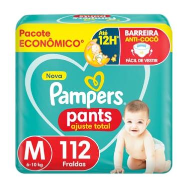 Imagem de Fralda Pampers Pants Ajuste Total Tamanho M 112 Unidades