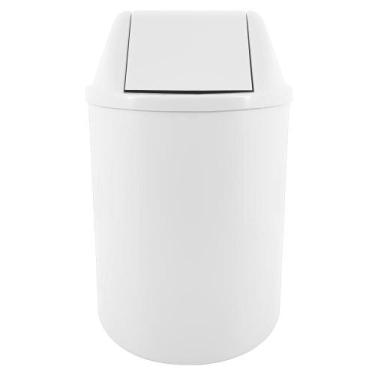 Imagem de Lixeira Redonda com Tampa Basculante 12 L Branca - JSN