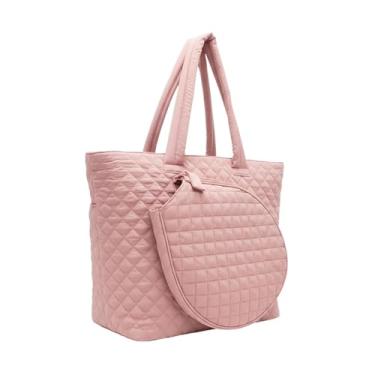 Imagem de Generic Bolsa de tênis, bolsa de fitness esportiva, multifuncional, fácil de organizar, de badminton, de tênis para transporte unissex, Rosa