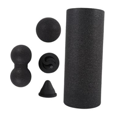 Imagem de Vaveren de ioga com rolo de espuma 5x, equipamento leve e versátil, coluna de ioga com rolo de pilates de espuma EPP para treino de pilates, academia, Preto