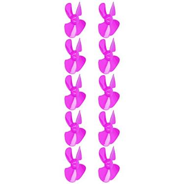 Imagem de AUNMAS Hélice Leve 40 Mm 4 Folhas para Carro de Brinquedo, Embalagem Com 10 Hélice Durável de Barco de Plástico (Rose Red)