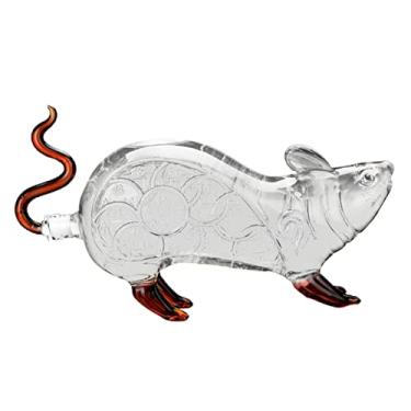 Imagem de 1 Pçs. Decantador de Uísque em Forma de Rato de Animal Elegante de s Decoração Garrafa para Pai de